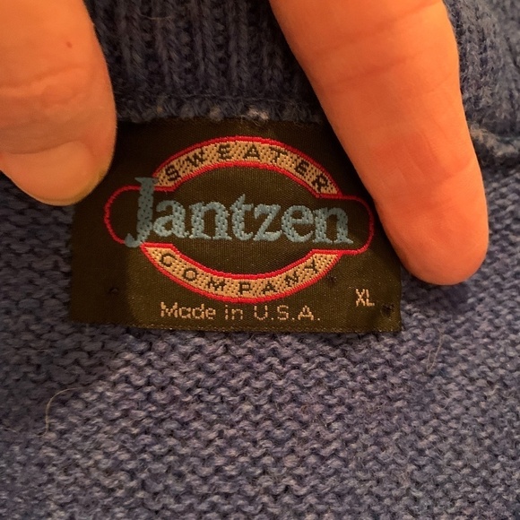 Jantzen Sweater Company Men's Vintage Wool Blend Sweater Vest XL Blue - Picture 4 of 5